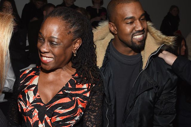 Kanye West at Fashion Week with Chirlane McCray, someone he might actually have a meal with